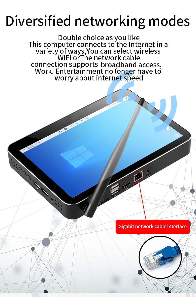 X2S Mini PC H8F 8 inch 1280*800 Pocket PC PIPO Win10 Win11 Tablet PC J4105 4G Ram 64G Rom TV Box BT5.0 Wifi RJ45 Mini Desktop