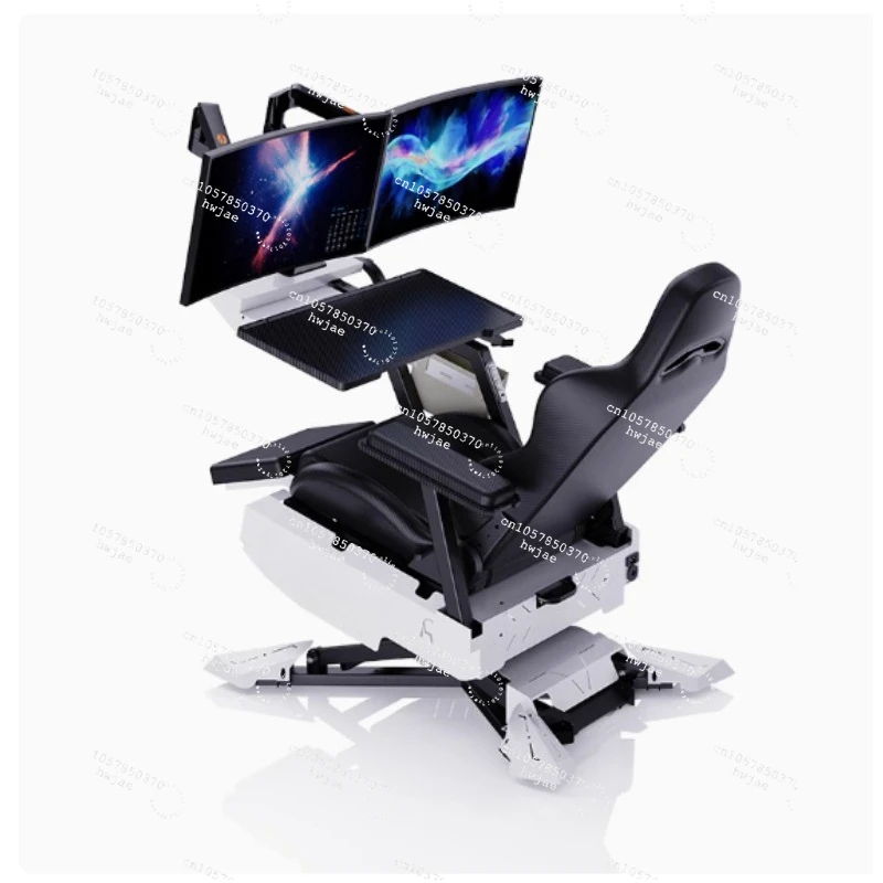 

Ergonomic Excellence Cockpit Gaming and Office Chair Computer Reclining Cockpit Gaming Chair (Exclude 2 Monitors)