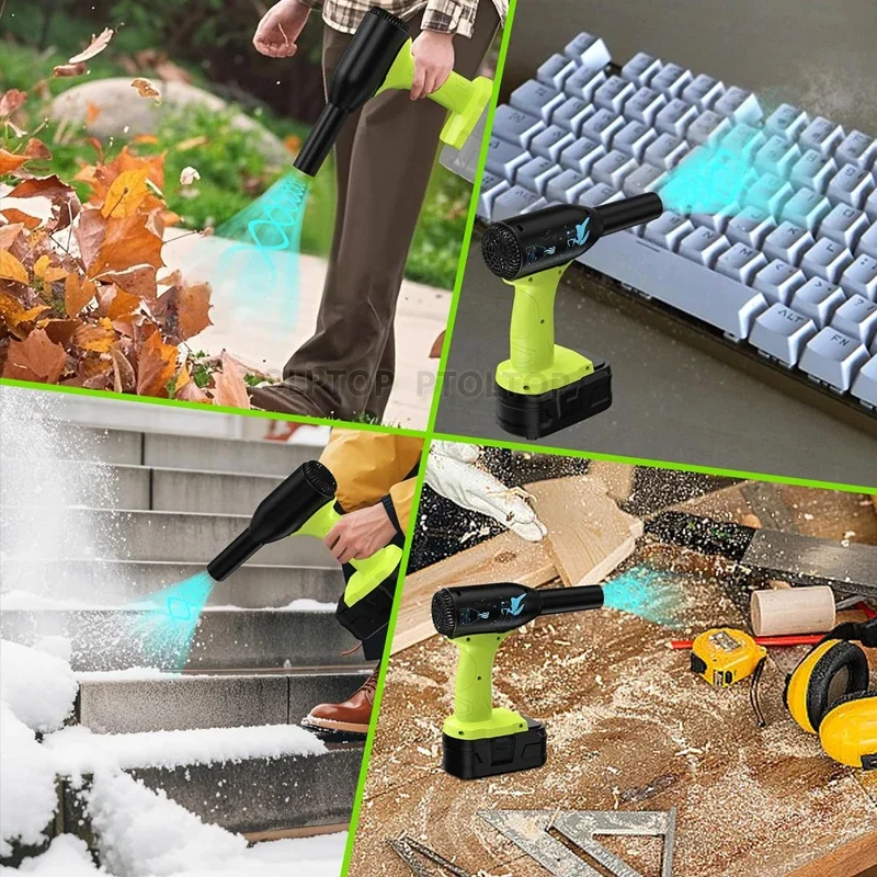 For Ryobi 18V Battery, 90000RPM Jet Dry Blower, Cordless Handheld Electric Dust Removal Fan for Keyboard, Outdoor, Car Cleaner