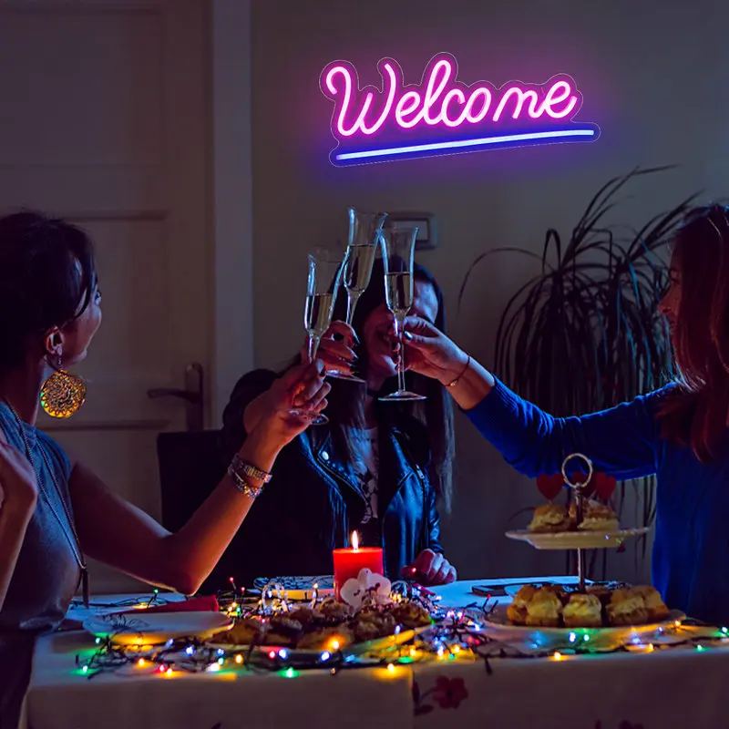 Open Neon Sign - Insegne al neon a LED con luce aperta per orario lavorativo, alimentata da cavo USB o batterie, per vetrine di negozi, bar, hotel, librerie, ristoranti, panetterie, decorazione da