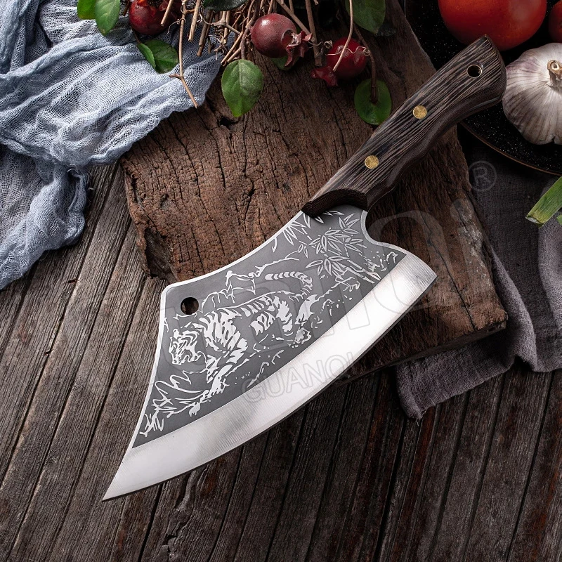 

Forged Steel Knife High Hardness Butcher Knife Stainless Steel Slaughtering Cutting Cleaver Kitchen Chopping Knife Meat Cleaver