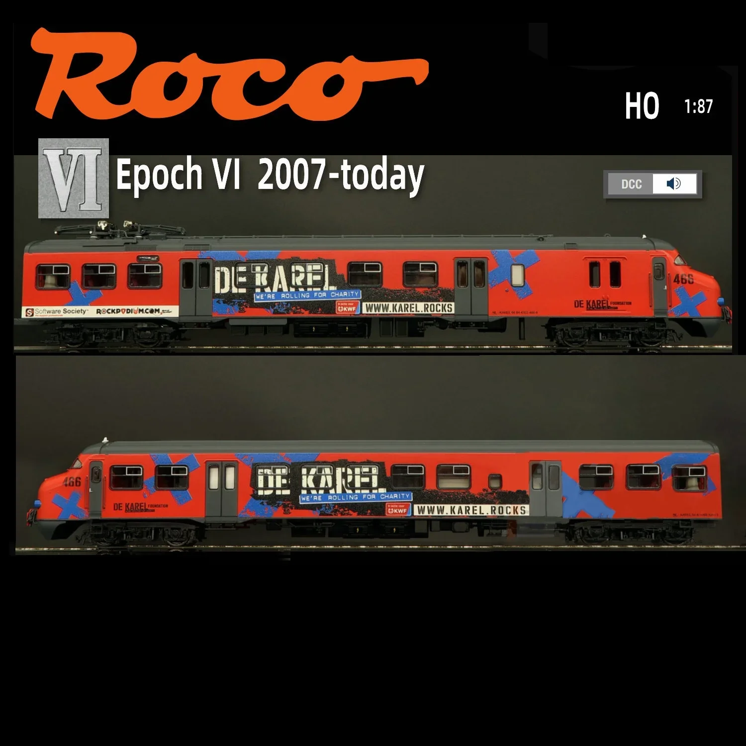 ROCO HO Type 1/87 Train Model 7710009 PLANV466 Intercity Train Digital Sound Effect Red Set DCC Train Model Toy Gift