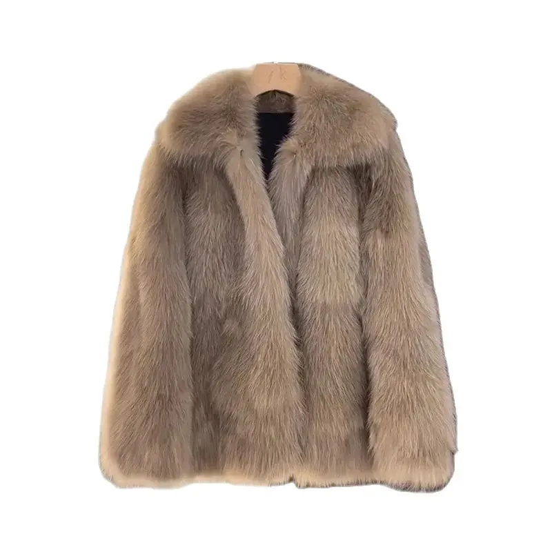 

Fox-like Fur Coat Fashion Long Fur 2024 Autumn And Winter New Winter Mao Haining Korean Version Of fragrant Wind Warm Coat Tide.