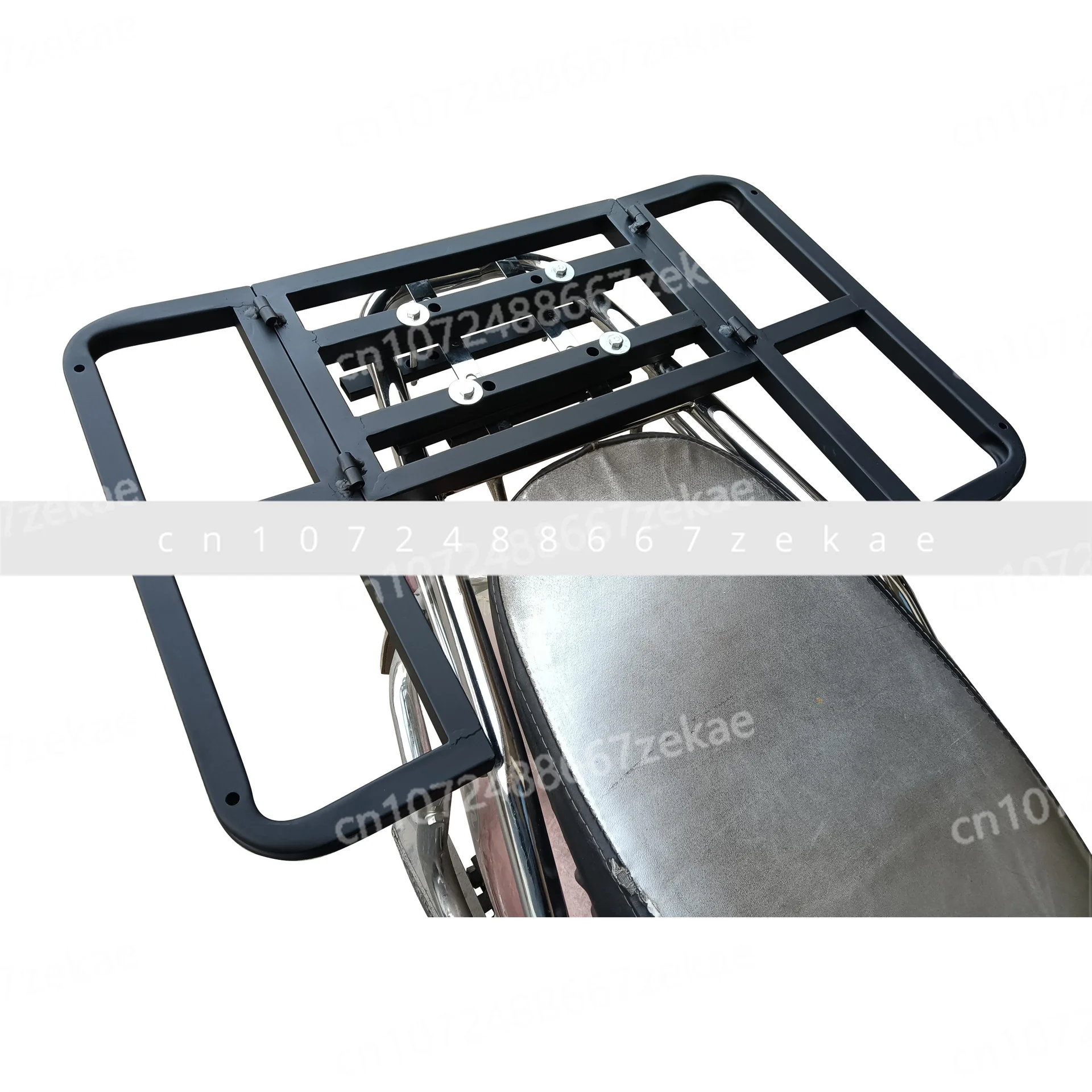 

Motorcycle Foldable Rear Rack Bike Scooter Rear Fixed Shelves Can Accommodate Takeaway Box and Pet Motorbike Luggage Rack