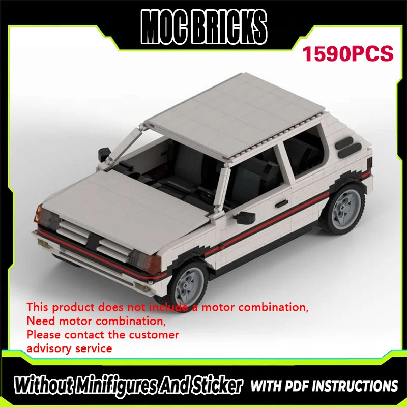 

Speed Racing Car Model MOC Building Bricks 205 Gti Classic Car Modular Technology Gifts Holiday Assemble Children Toys Suit