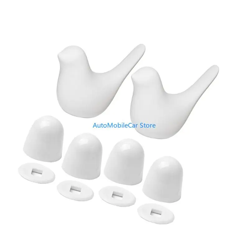 G8TE Ceramic ABS Bird Shaped Toilet Bolt Caps Motorhome Bathroom necessary Rust Proof Cover Easy Fit Design Enhances Bat