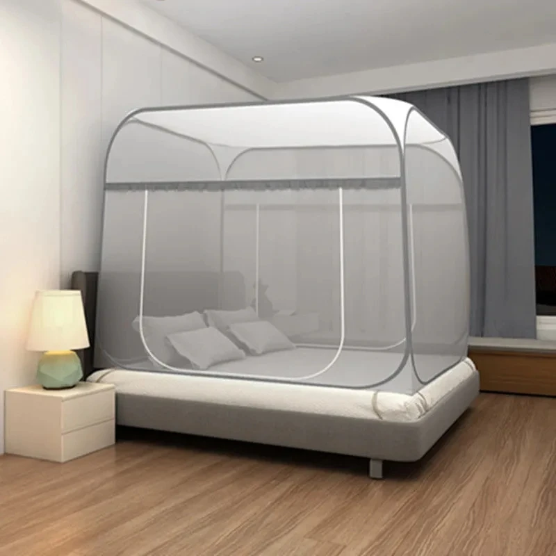 Anti-fall Mosquito Net, Square Top, Large Space, Full Bottom, Mosquito Net,Home Single Door, Double Door Mesh, Yurt Mosquito Net