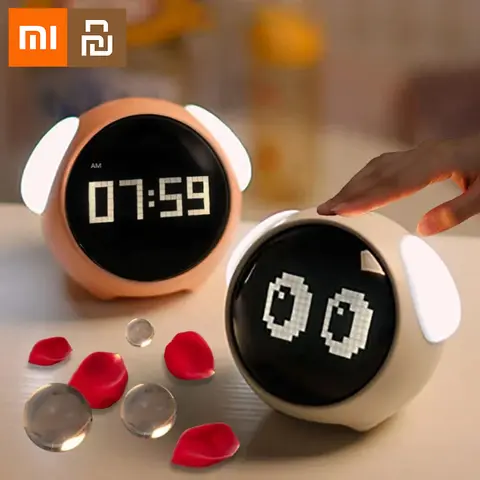 Xiaomi Youpin Alarm Clock Child Room Multifunctional Voice Controlled Light Alarm Clock LED Digital Night Mode Expression