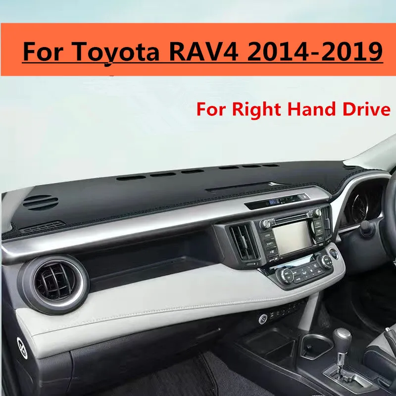 

RHD PU Leather Pad Dashboard Cover Non-Slip Mat Dashmat For Toyota RAV4 14-19
