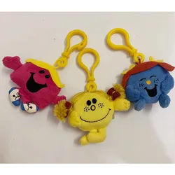 New MR. MEN and LITTLE MISS Sunshine Miss Chatterbox Robert Hargreaves Plush Key Chain For Girls Boys Kids Children Toys 7CM