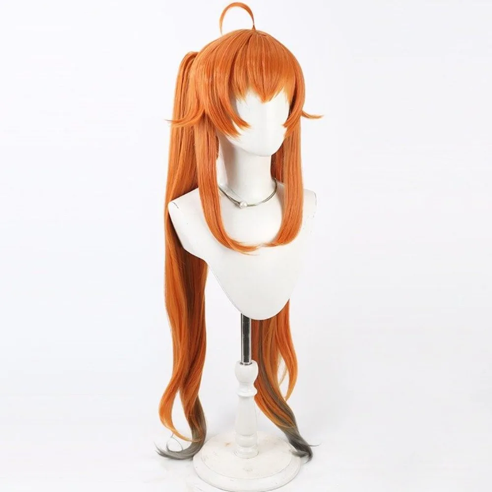 Yingning Cosplay Wig Detachable Ponytail Dual Color Gradient Realistic Scalp Hair