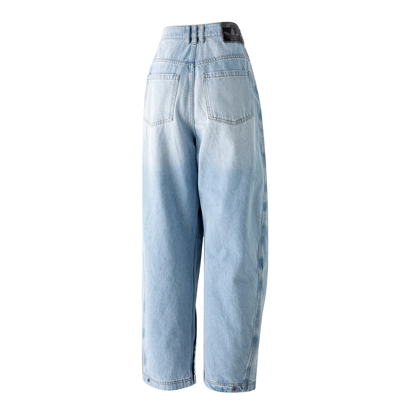Adidas Trefoil Women's Loose Casual Denim Sports Pants Ky5188