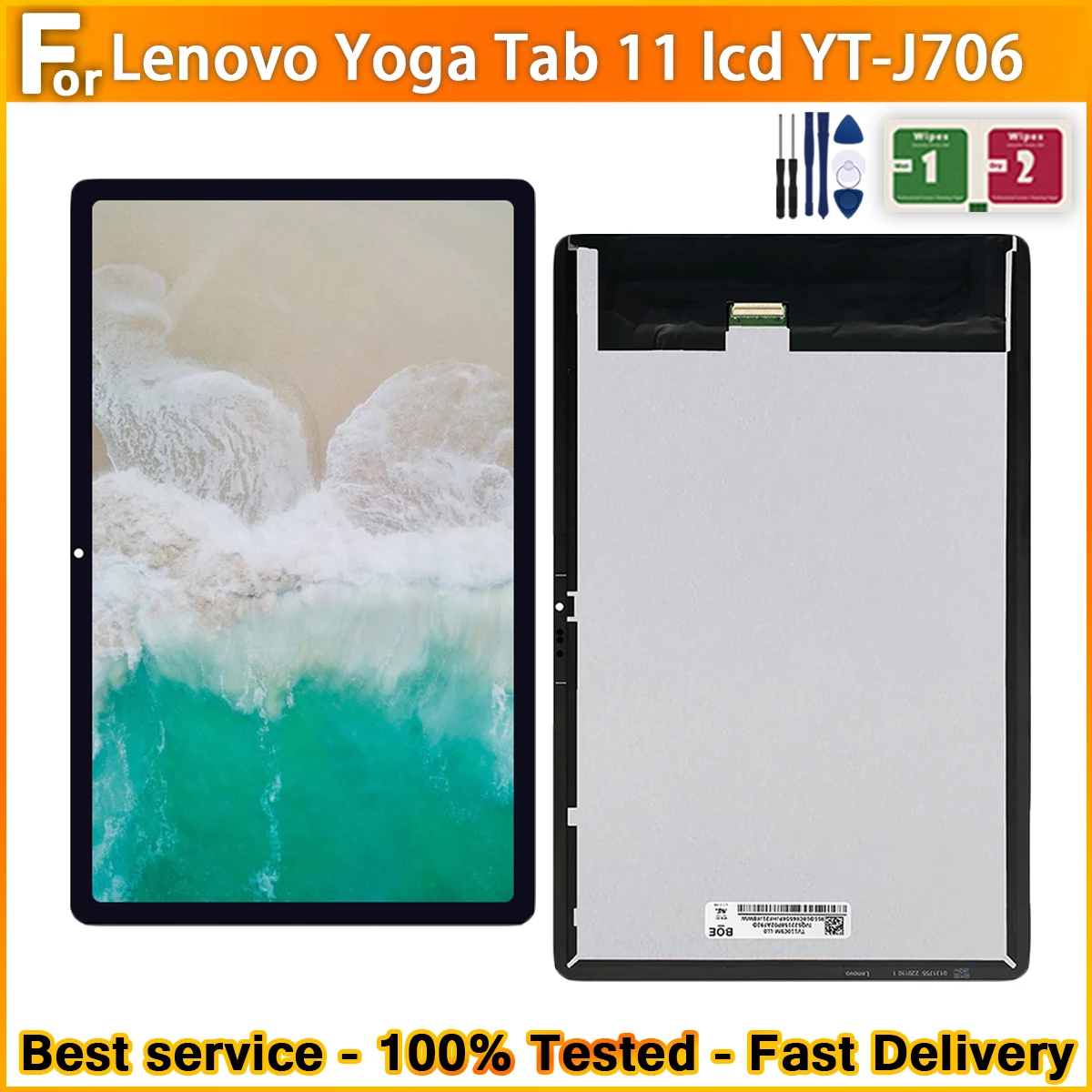 11'' Display For Lenovo Yoga Tab 11 YT-J706 YT-J706F YT-J706X -YT-J706L Touch Screen LCD Display Digitizer Assembly Parts