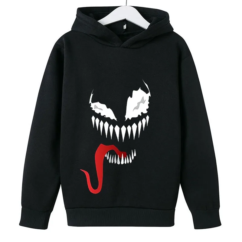 Venom Kids Hoodie Marvels Boys Pullover Preschool Clothing Baby Long Sleeved  Autumn Sweatshirt Winter Children's Wear Clothes