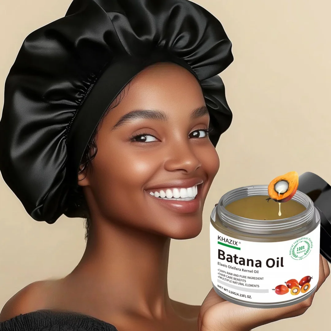 Batana Oil Hair Mask, containing glycerin and palm oil, natural Batana hair care essence, deeply moisturizing hair mask, pure Ba