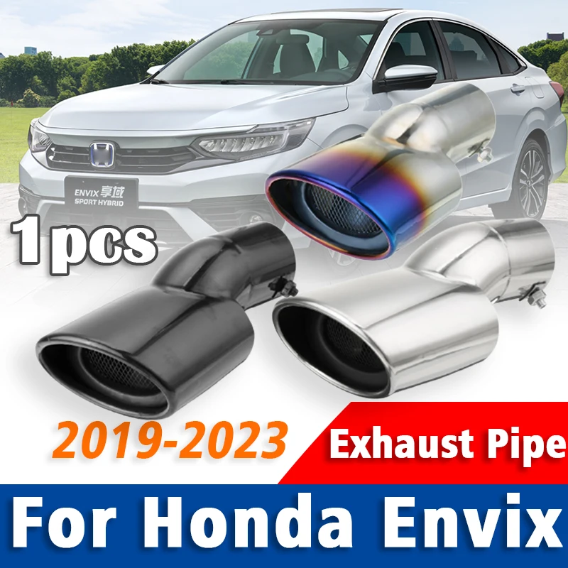 

1Pcs Stainless Steel Exhaust Pipe Muffler Tailpipe Muffler Tip For Honda Envix 2019 2020 2021-2023 Rear Tail Throat Accessories