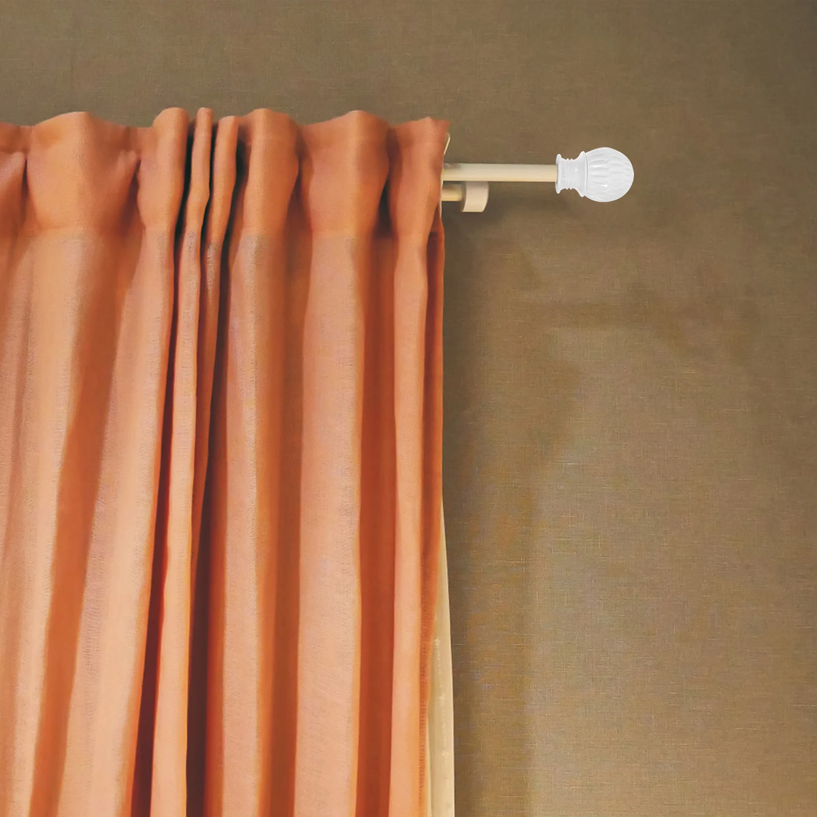 

2Pcs Curtain Rod Honeycomb Decorative Ends Curtain Pole Accessories for Living Dining Bedroom Decorative Roman Rod End