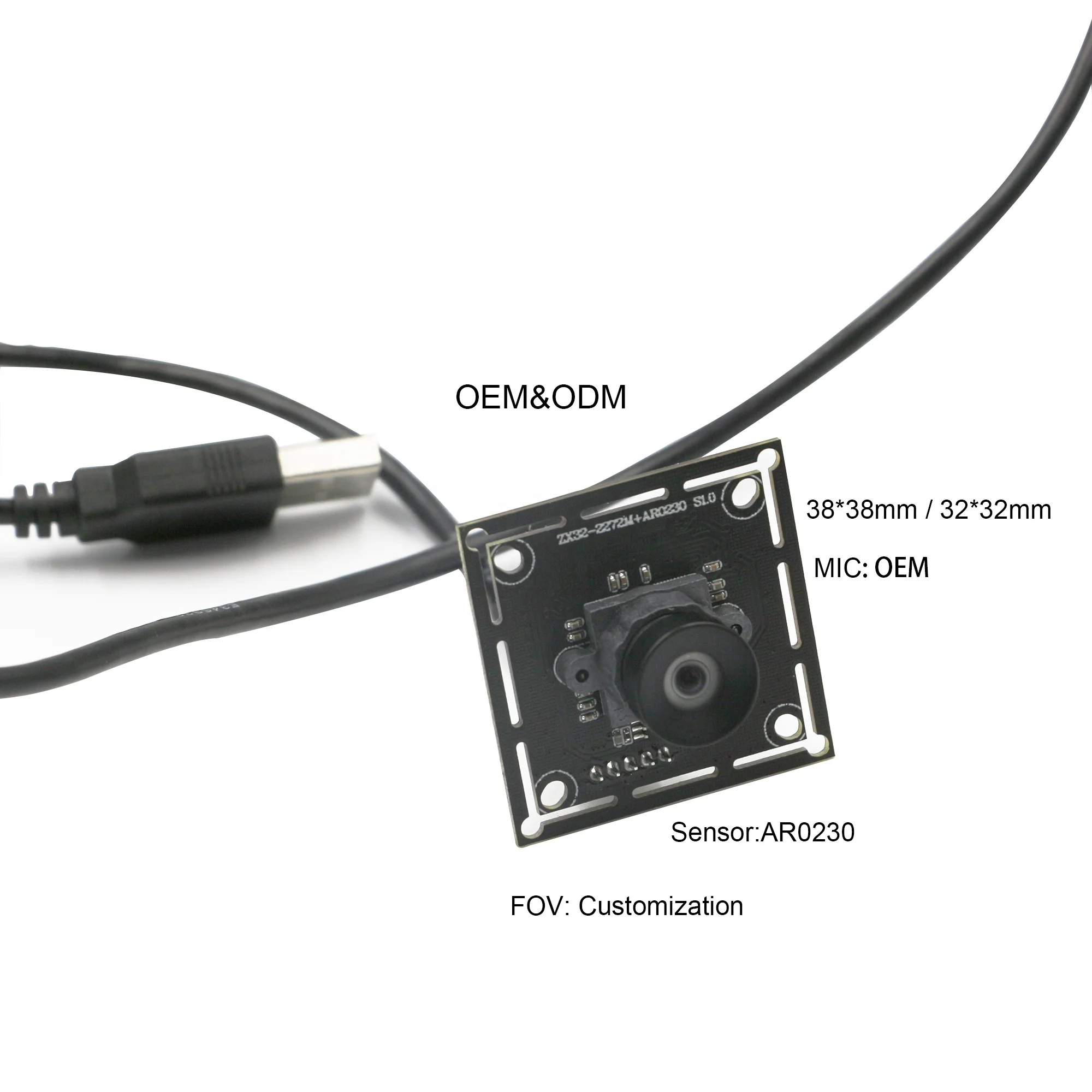 TOP Quality 2 Mage Pixel CMOS 1080P PCB Camera Board AR0230 Sensor Hidden USB Camera Module with Dual Mic Micro