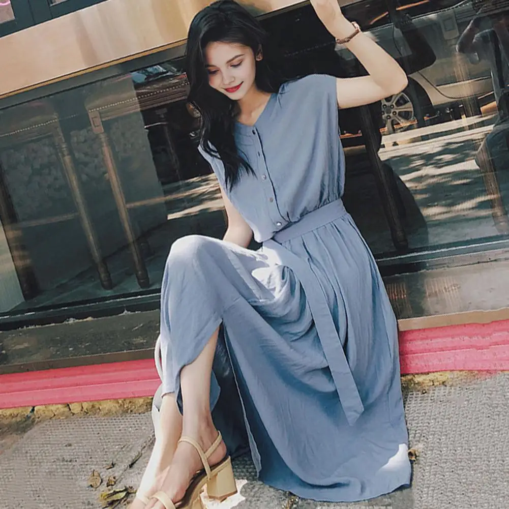 

2024 Women Fashion Short Sleeve Dress Summer Elegant Party Vestidos Casual Mid-calf Sundress Femme Vintage OL