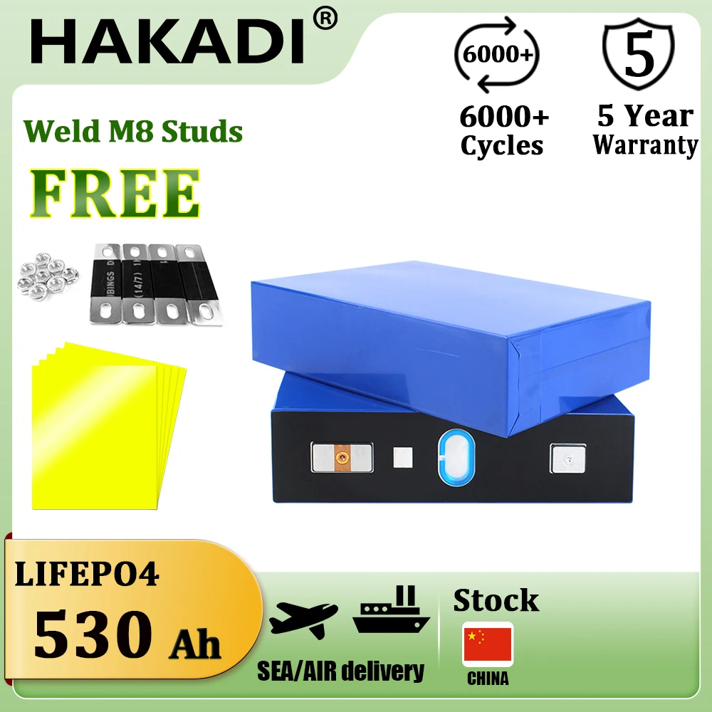

CATL 3.2V 530Ah High Capacity Lifepo4 Prismatic Rechargeable Batteries For Solar Energy Storage Boat RV Power Supply 2-16PCS