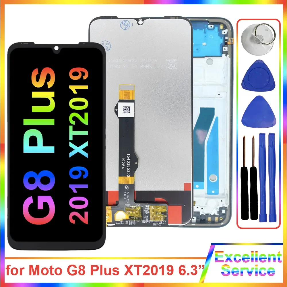 

6.2'' New LCD for Motorola Moto G8 Play XT2015 LCD Display Touch Screen Digitizer for Moto G8 Play LCD Replacement With Frame