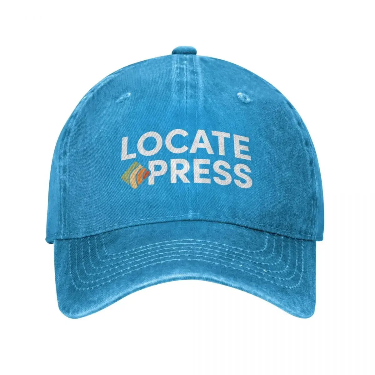 

New Logo - Dark Mode! Locate Press Books Logo & Tagline Baseball Cap Snap Back Hat Hip Hop Women's Hats 2025 Men's