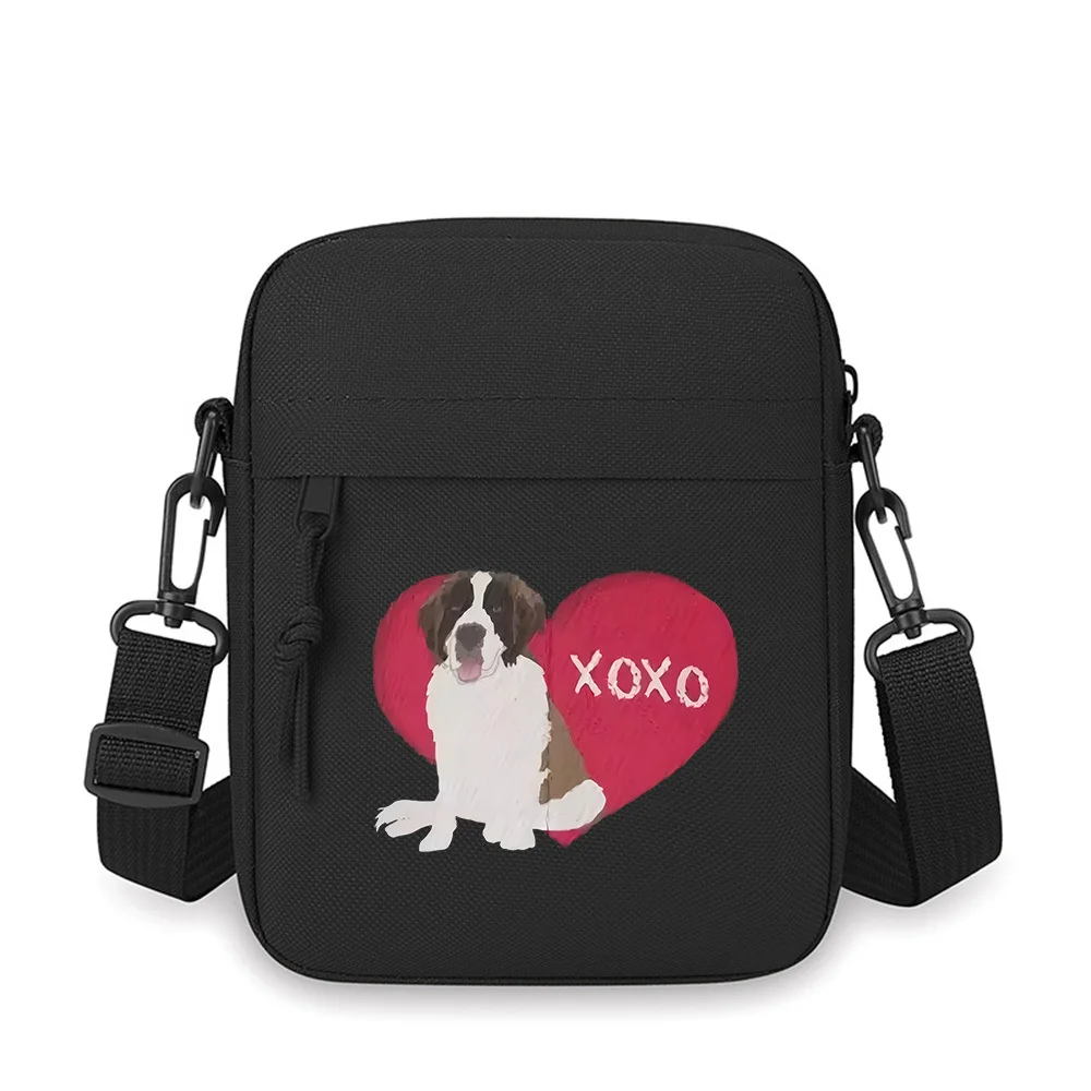 

Dog red heart xoxo love cute Men Crossbody Bag Single Shoulder Women Cartoon Anime Film Printing Design Unisex