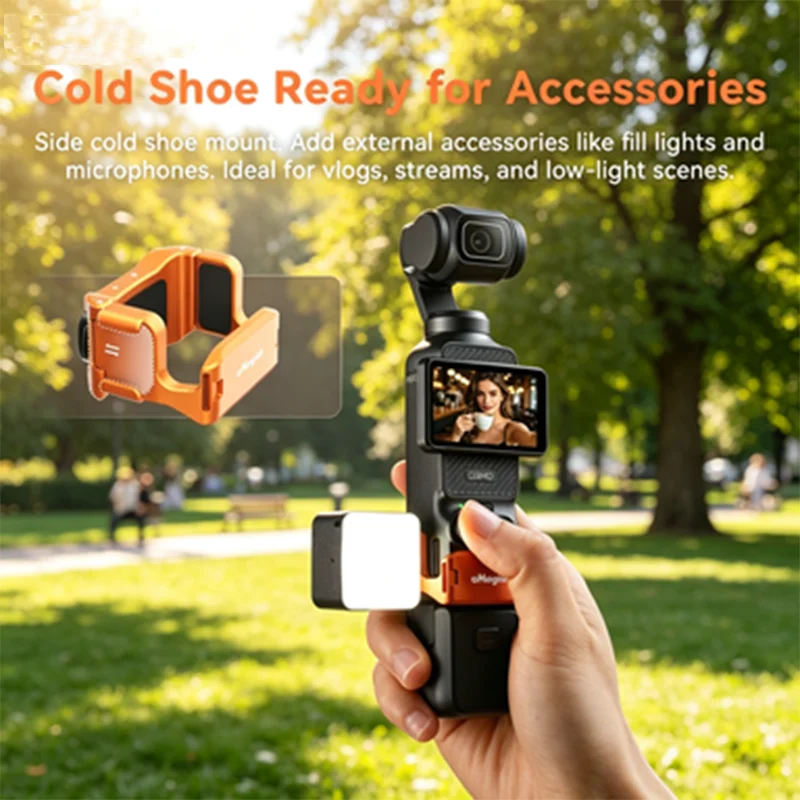 For DJI Pocket3/4 Multi Functional Extension Frame Bidirectional Magnetic Attachment Quick Release Detachable Expansion Base Kit