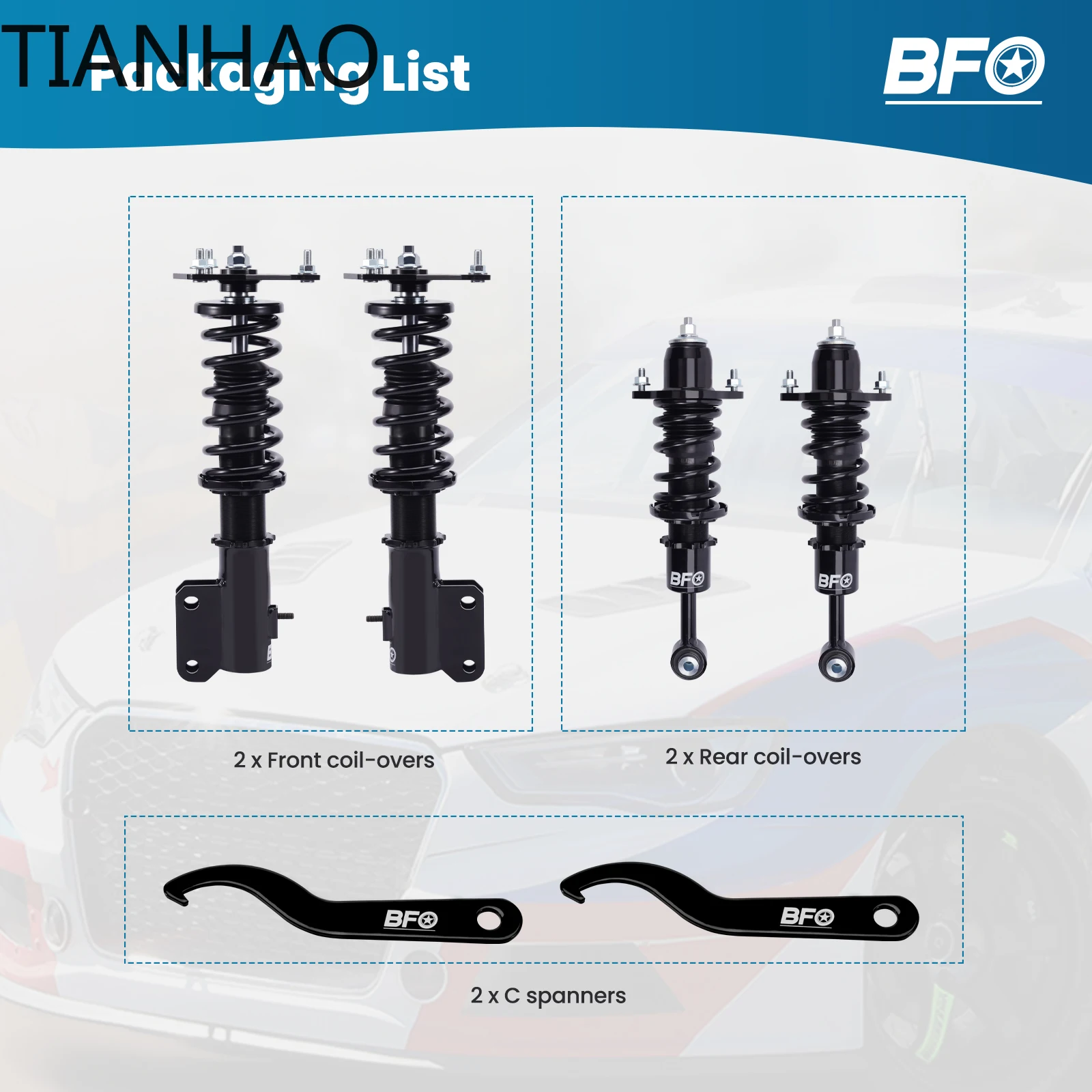 Coilovers For MITSUBISHI LANCER RALLIART CS7A FWD 2004-2006 Suspension Coil Spring Kit