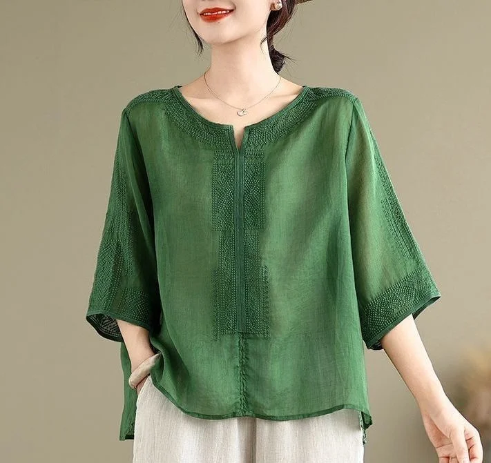 Green [high quality cotton and linen]
