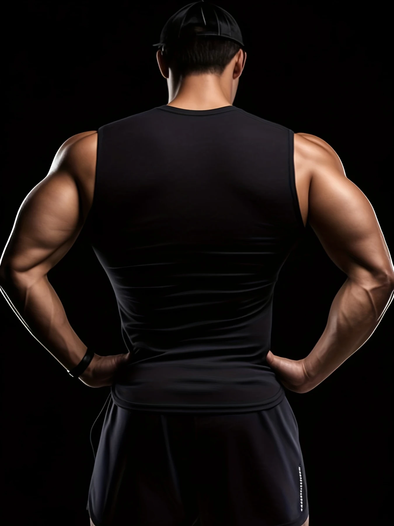 Herren-Weste mit metallischem Dornenmuster, schnell trocknend, schweißabsorbierend und atmungsaktiv, für Sommer, Laufen, Fitness und Radfahren – Detail 7