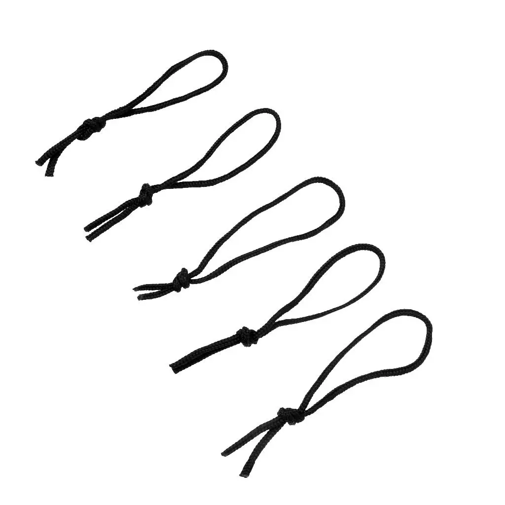 Leash String Cord 40cm Surfboard Tie Durable Polyester Legrope Black 5 Pack for Longboard Bodyboard SUP Boards