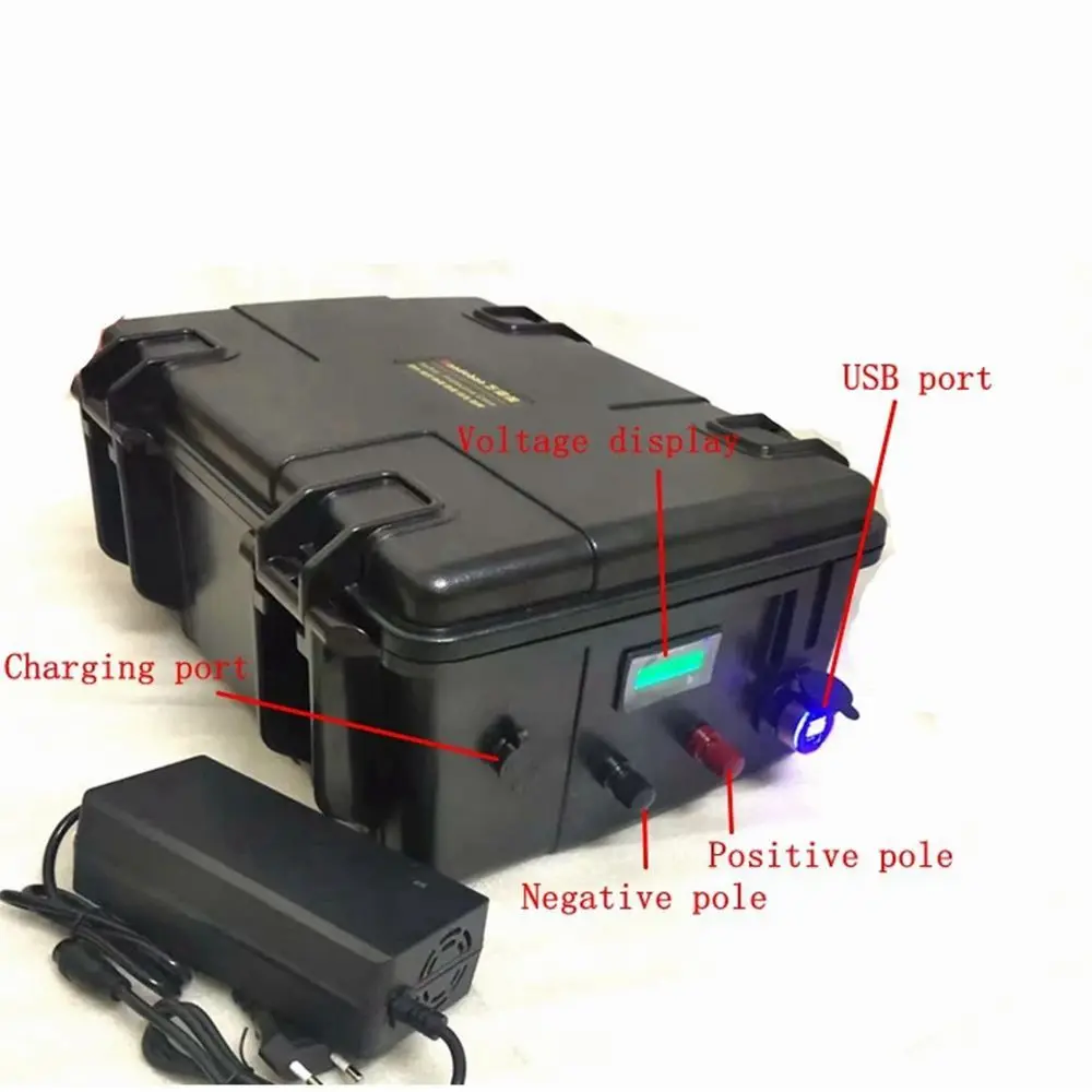 Li-ion battery pack 24V 100Ah waterproof battery rechargeable for boat motor,inverter widely applicable