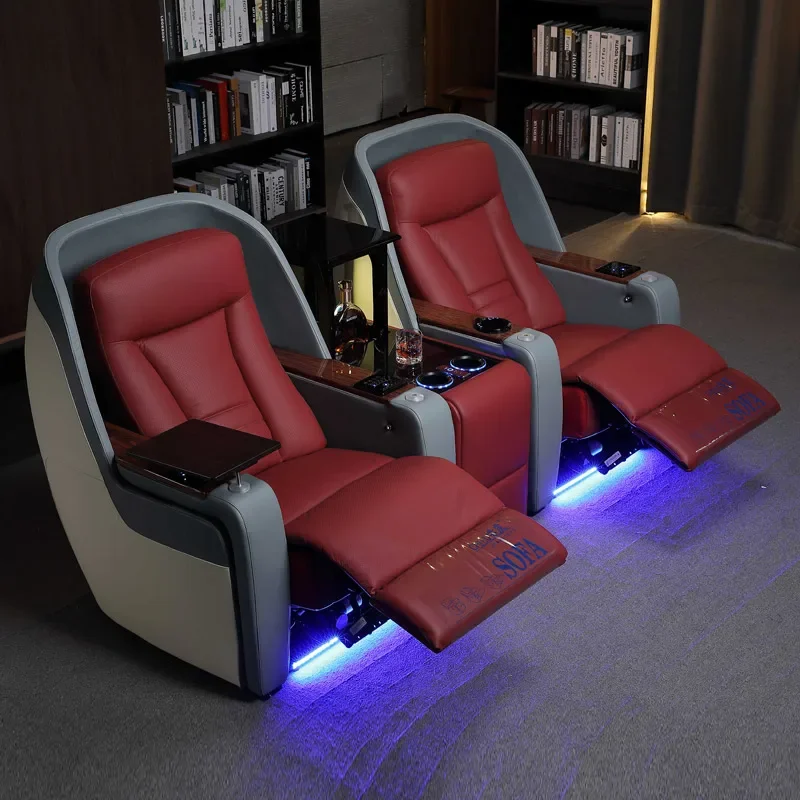 Functional home cinema electric recliner micro fiber reclinable chair theater furniture lazy boy power sofa chairs recliners