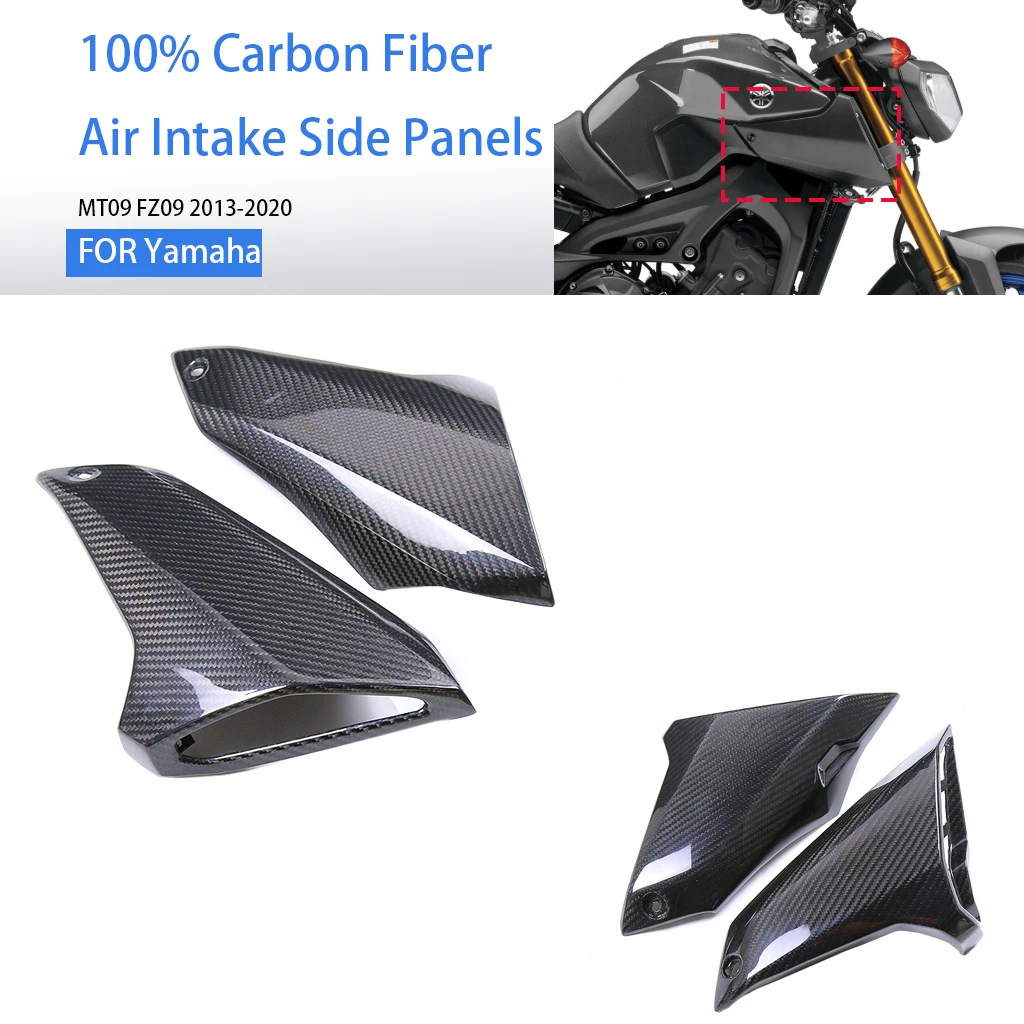 

Motorcycle For Yamaha MT09 FZ09 2013-2020 Carbon Fiber Air Intake Front Fuel Tank Cover Side Panels Guard Accessories Protector