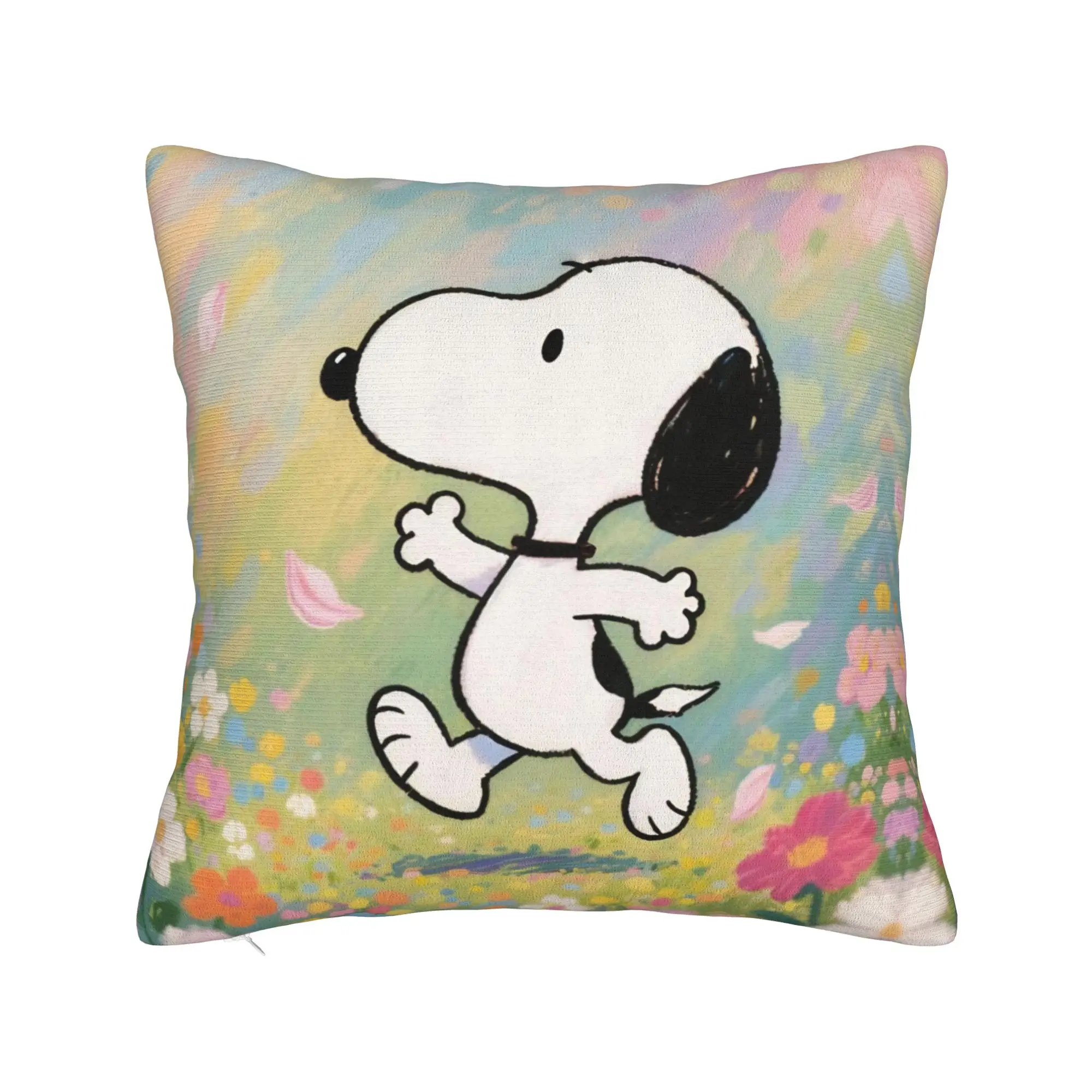 Lovely Dog S-Snoopys Square Pillow Cases  Cushion Cover Novelty Zippered Decorative Throw Pillow Case Cover for Home 40*40cm