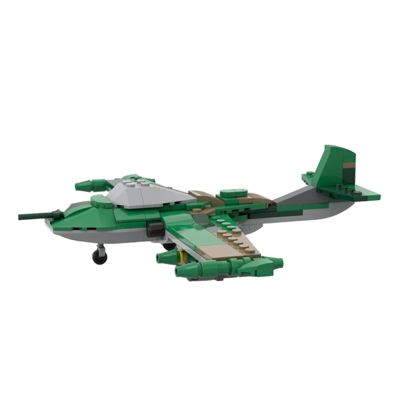 A-37 Attack Aircraft Model MOC Building Bricks War Equipment Modular Technology Gifts Holiday Assemble Children Toys Suit