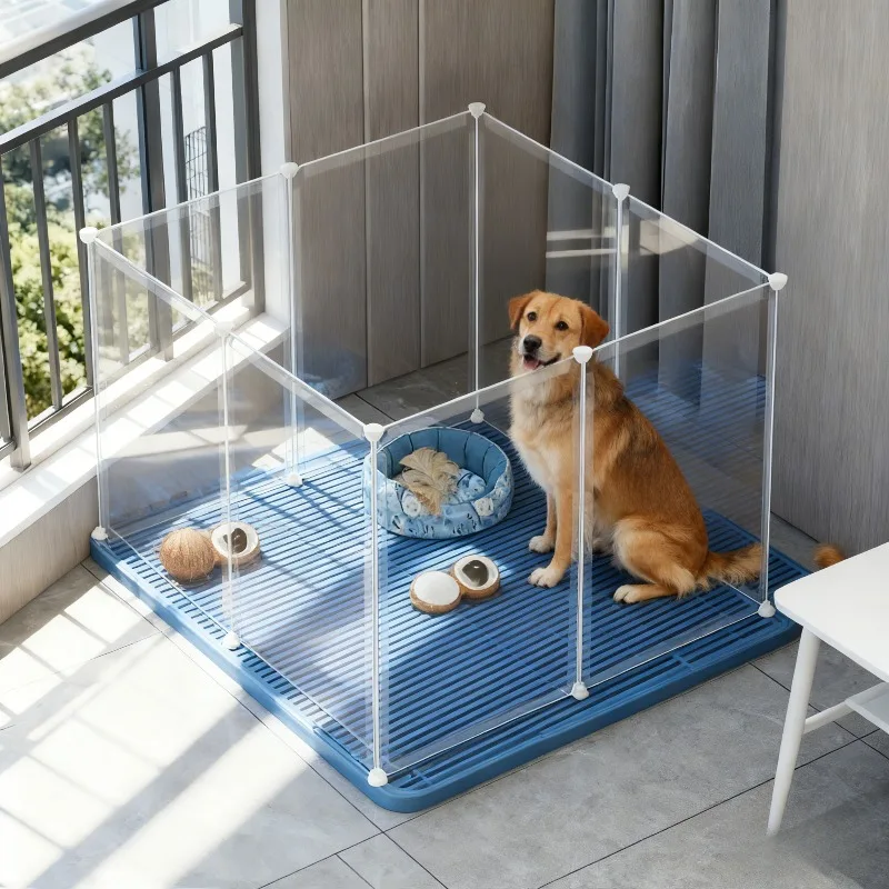 

Transparent DIY Pet Playpen Fence-Multifunctional No Assembly Required Lightweight Durable Plastic Mesh Animals Playpen6/8/10pcs