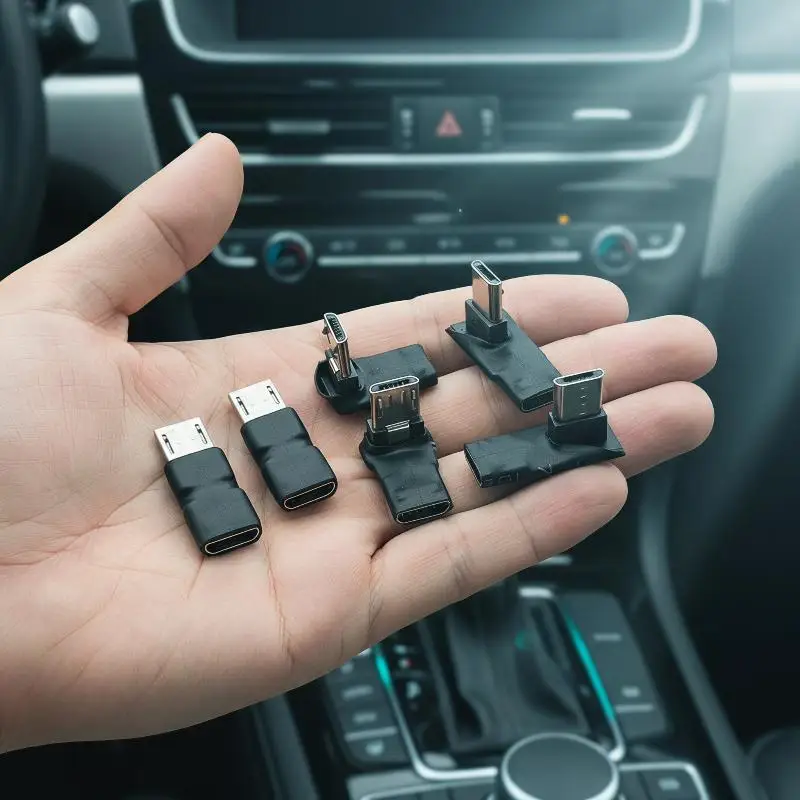 90 Degree Micro USB Male To Female Adapter 5 Core Right Left Angle For Android Phone Tablet Charge Data Extension