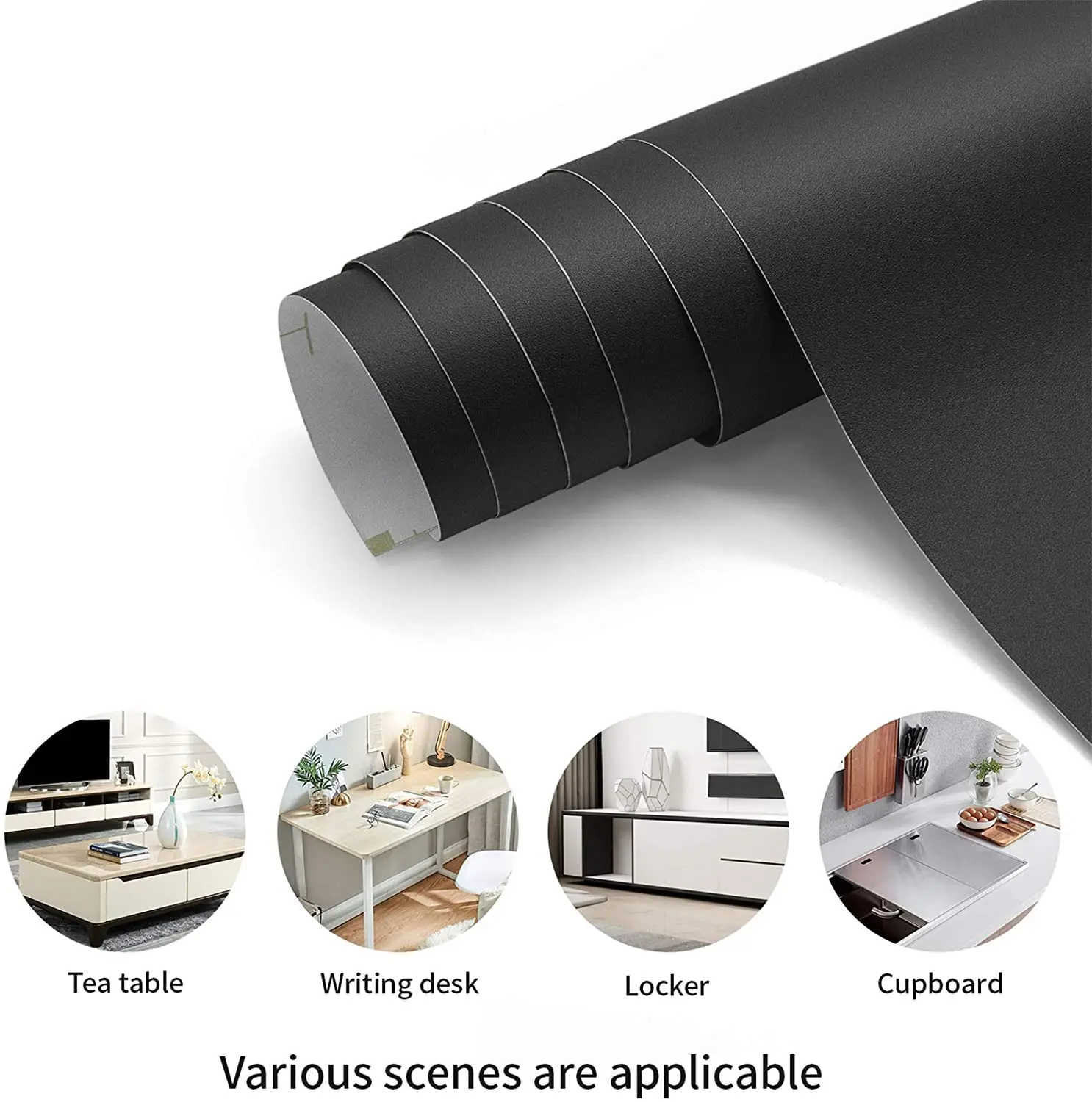 

PVC Self-adhesive Wallpapers Vinyl Black White The 3D Stickers for Livingroom Furniture Wall Kitchen Cabinets Home Decorative