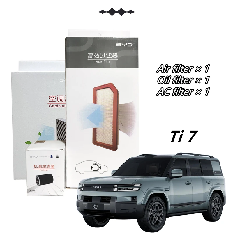 

The Air,Oil,and Air-Conditioning Filter Element Combination Set for BYD Titanium 7,High-efficiency Filtration,472ZQB,DENZA