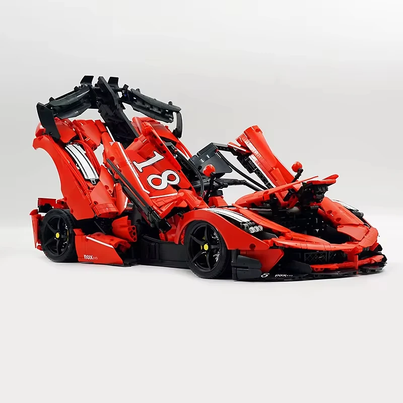 New EVO Custom C61505E Technical Super City Racing Car Hypercar Model Building Blocks Bricks Puzzle Toy Christmas Gifts For Kids