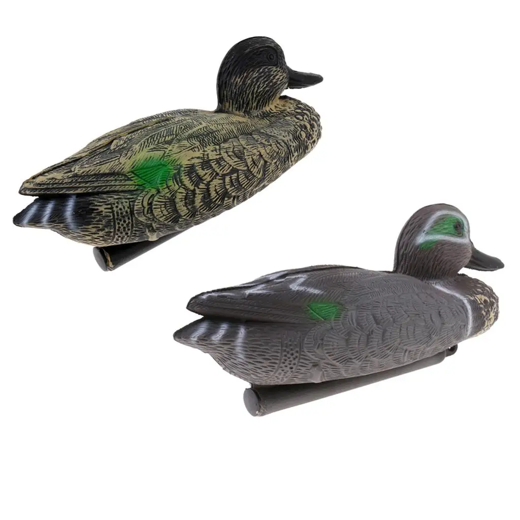 2 x Lifelike Duck Floating Hunting Shooting Drake Duck Decoy Garden Decor