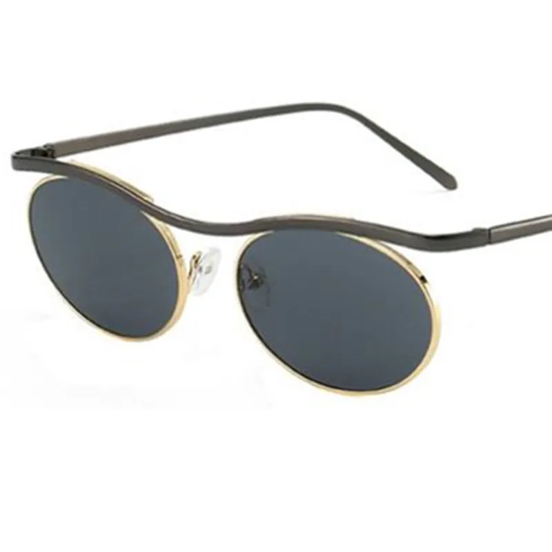 

Steampunk Sunglasse Unisex Sun Glasses Personality Anti-UV Spectacles Oval Eyeglasses Small Frame Ornamental Alloy Frame Google