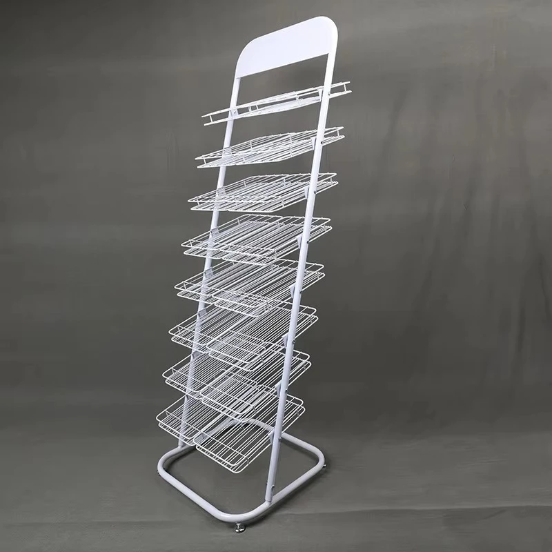 Rolling cart 8-layer display rack Storage rack Standing wrought iron cart