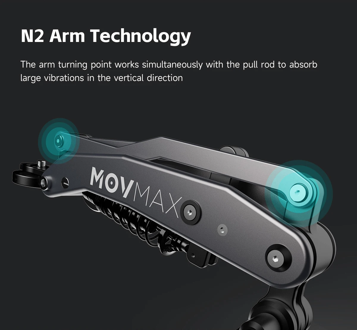 Movmax Nitrogen Arm Blade Arm Technology Hydraulic Damping for DJI Pocket 3 GoPro HERO Insta360 X4