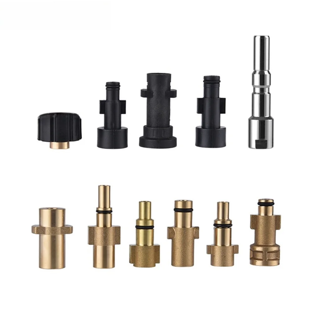 1pc Car Wash Foam Nozzle Adapter Quick Connect 1/4 Live Joint For High-pressure Water Device Easy Installation
