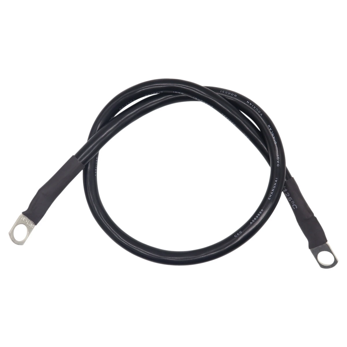 

2-футовый 4 AWG аккумуляторный кабель с 3,5-дюймовыми кольцевыми клеммами, универсальный для автомобилей, морских лодок, квадроциклов, газонокосилок