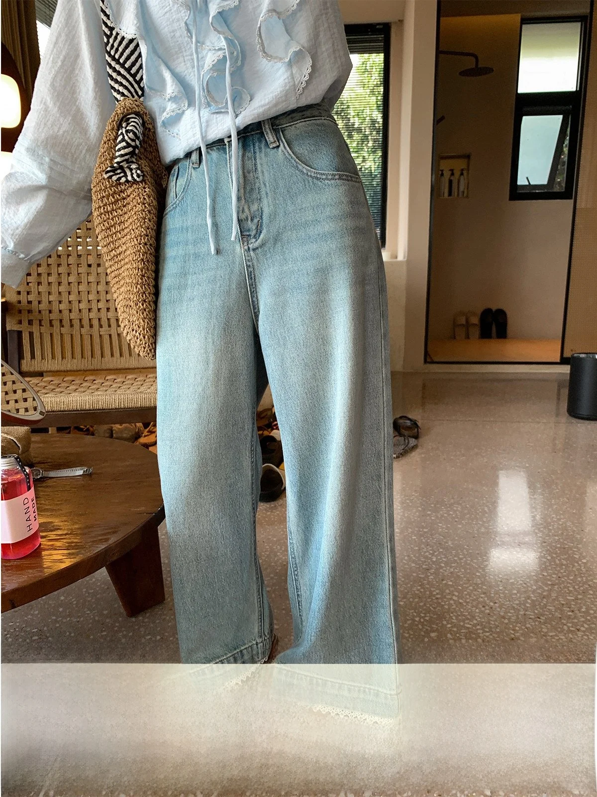 

Джинсы Sisilyon с романтическим кружевным декором и лоскутным узором, женские, летние, узкие, прямые, с высокой талией, повседневные, маленький размер