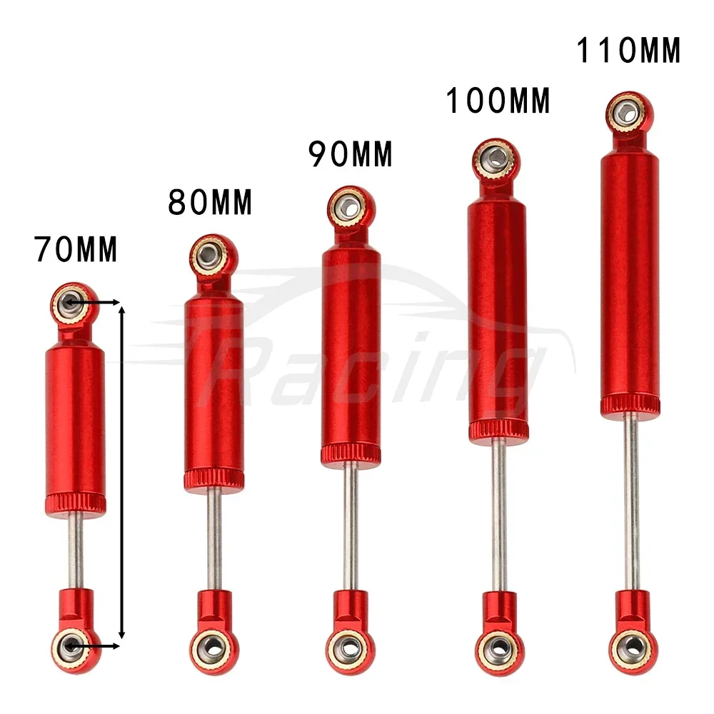 RC Car Built-in Spring 70/80/90/100/110mm Shock Absorber Damper For 1/10 RC Crawler Axial SCX10 II RBX10 Wraith TRX4 MST Redcat